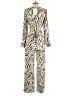 AaKaa 100% Polyester Animal Print Ivory Jumpsuit Size S - photo 2