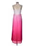 Express 100% Polyester Color Block Pink Casual Dress Size Lg Petite - photo 2