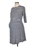 Seraphine Stripes Blue Casual Dress Size 10 - photo 1