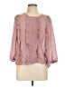E&M Collection 100% Polyester Pink 3/4 Sleeve Blouse Size L - photo 1
