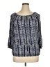 Daisy Fuentes 100% Rayon Blue 3/4 Sleeve Blouse Size XL - photo 1
