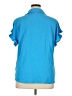 Pleione 100% Polyester Blue Short Sleeve Blouse Size XL - photo 2