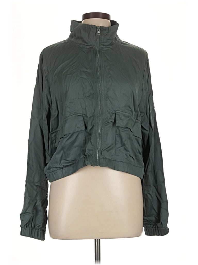 Pre-owned 90 Degree By Reflex Track Jacket In Green