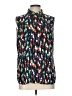 Talbots Outlet Blue Sleeveless Button-Down Shirt Size Lg Petite - photo 1