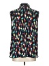 Talbots Outlet Blue Sleeveless Button-Down Shirt Size Lg Petite - photo 2