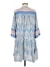 Assorted Brands Damask Pink Blue Casual Dress Size M (estimated) - photo 2