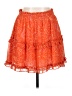 1.State 100% Polyester Paisley Orange Casual Skirt Size L - photo 1