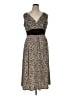 Perceptions Animal Print Brown Cocktail Dress Size 16 - photo 1