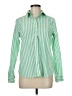Lands' End Stripes Green Long Sleeve Button-Down Shirt Size 6 - photo 1
