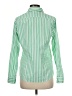 Lands' End Stripes Green Long Sleeve Button-Down Shirt Size 6 - photo 2