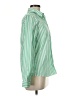 Lands' End Stripes Green Long Sleeve Button-Down Shirt Size 6 - photo 4