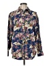 Route 66 Floral Blue Long Sleeve Button-Down Shirt Size M - photo 1