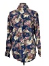 Route 66 Floral Blue Long Sleeve Button-Down Shirt Size M - photo 2