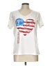 Basic Editions 100% Cotton Ivory Short Sleeve T-Shirt Size L - photo 1