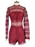 Saylor 100% Polyester Burgundy Romper Size M - photo 1