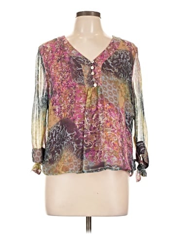Coldwater Creek 3/4 Sleeve Silk Top (view 1)