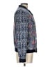 Free People 100% Rayon Floral Damask Blue Jacket Size L - photo 4