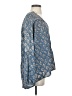 Dylan Blue Long Sleeve Blouse Size S - photo 4