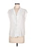 MNG White Sleeveless Button-Down Shirt Size 6 - photo 1