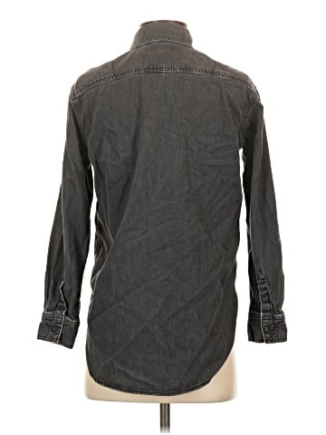 Topshop Long Sleeve Button-Down Shirt (view 2)