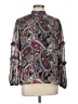 Chaus 100% Polyester Paisley Burgundy Long Sleeve Blouse Size L - photo 1