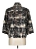 N Touch Metallic Silver 3/4 Sleeve Blouse Size 10 - photo 2