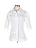 Céline 100% Cotton Ivory 3/4 Sleeve Button-Down Shirt Size EU (FR) 36 / US 4 - photo 1