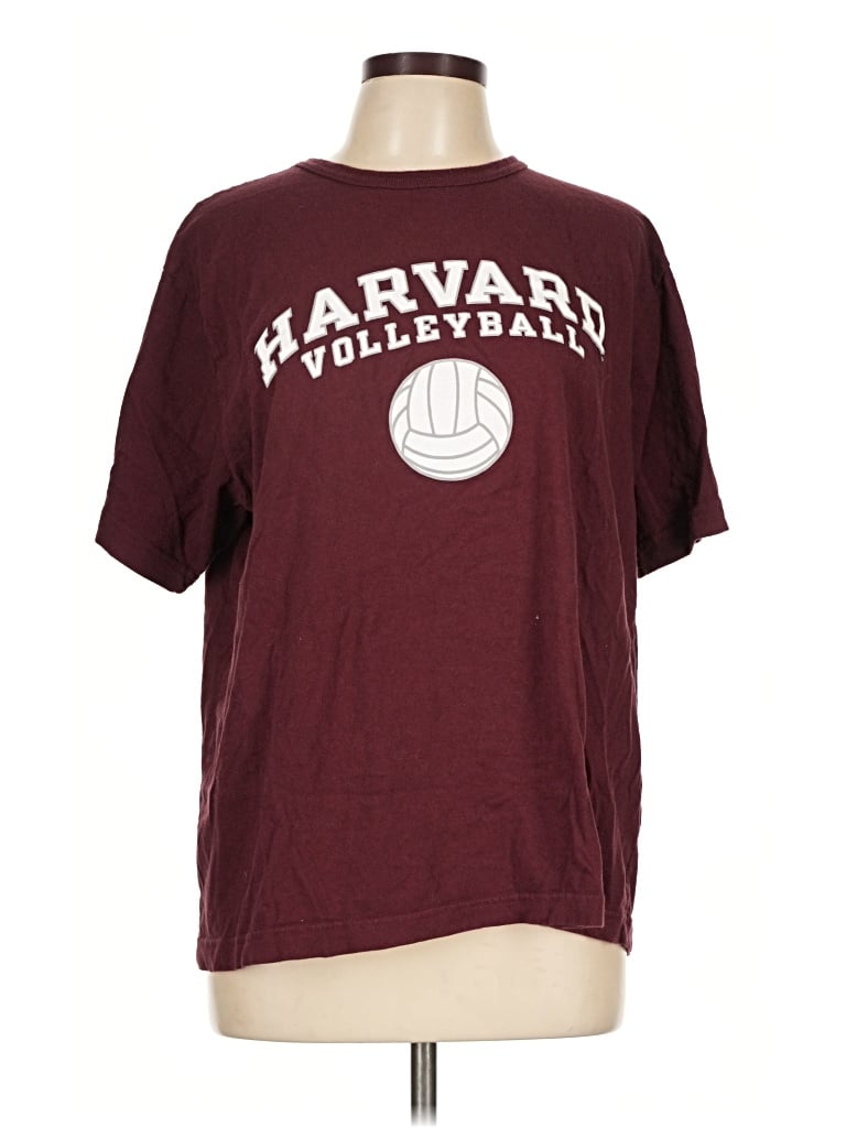 Pre-owned Champion Short Sleeve T-shirt In Burgundy