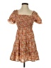 Blush 100% Polyester Floral Orange Casual Dress Size S - photo 1