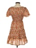 Blush 100% Polyester Floral Orange Casual Dress Size S - photo 2