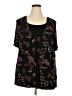 Studio 1940 Black Short Sleeve Blouse Size XXL (estimated) - photo 1