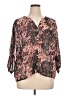 floryday Floral Brown 3/4 Sleeve Blouse Size XL - photo 1