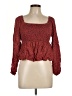 Self Esteem 100% Rayon Red Long Sleeve Blouse Size L - photo 1