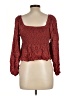 Self Esteem 100% Rayon Red Long Sleeve Blouse Size L - photo 2
