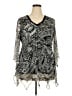 Fashion Bug 100% Polyester Black 3/4 Sleeve Blouse Size 18 - photo 1
