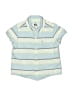 Quiksilver Stripes Blue Short Sleeve Button-Down Shirt Size 2 - photo 1