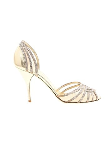 Valentino Garavani Crystal Peep Toe D'Orsay Pumps (view 1)
