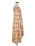 Auguste Paisley Ivory Tan Casual Dress Size M - photo 4