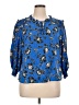 Adrienne Vittadini 100% Polyester Blue 3/4 Sleeve Blouse Size XL - photo 1