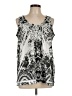 One World 100% Polyester Silver Sleeveless Blouse Size L - photo 1