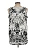 One World 100% Polyester Silver Sleeveless Blouse Size L - photo 2