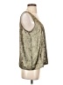 Banana Republic 100% Polyester Metallic Silver Sleeveless Blouse Size S - photo 4