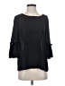 Elle 100% Polyester Black 3/4 Sleeve Blouse Size S - photo 1