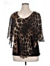 Adele & May Brown Short Sleeve Blouse Size XL - photo 1