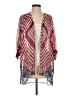 Glam 100% Polyester Burgundy Kimono Size S - photo 1