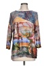 FDJ 100% Polyester Gray 3/4 Sleeve Blouse Size L - photo 1