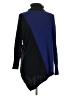 Vertical Design Color Block Blue Pullover Sweater Size L - photo 2