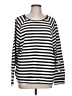Halogen Stripes Silver Pullover Sweater Size L - photo 1