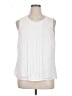 Kasper 100% Polyester White Sleeveless Blouse Size XL - photo 1