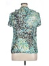 East5th 100% Polyester Teal Short Sleeve Blouse Size XL - photo 2